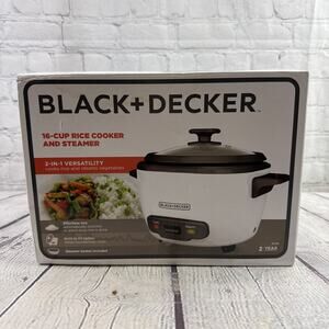 BLACK & DECKER 16-Cup Multi-Use Rice Cooker Food Steamer Model RC516 Open Box